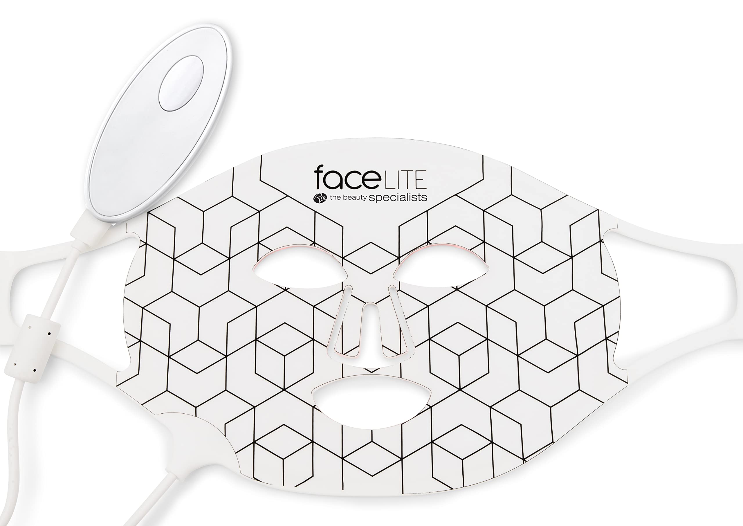 Rio faceLITE Beauty Boosting Light Therapy LED Face Mask, Red & Near-Infrared Light Therapy for Skin Rejuvenation, Silicone Facial Mask, USB Rechargeable, Clinically Proven Skincare for Home Use