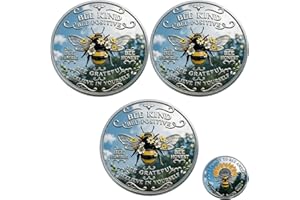 Bee Kind Positivity Coin, Double-Sided Inspirational Bee Token with Sunflower & Laurel Design, Motivational Challenge Coin fo