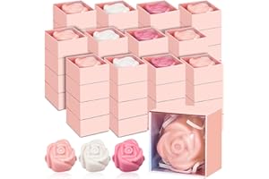 Loopeer 100 Pcs Rose Soap Favors Mini Bridal Shower Wedding Favors for Guests Baby Shower Decorations, Beige White, Pink, Rose Red
