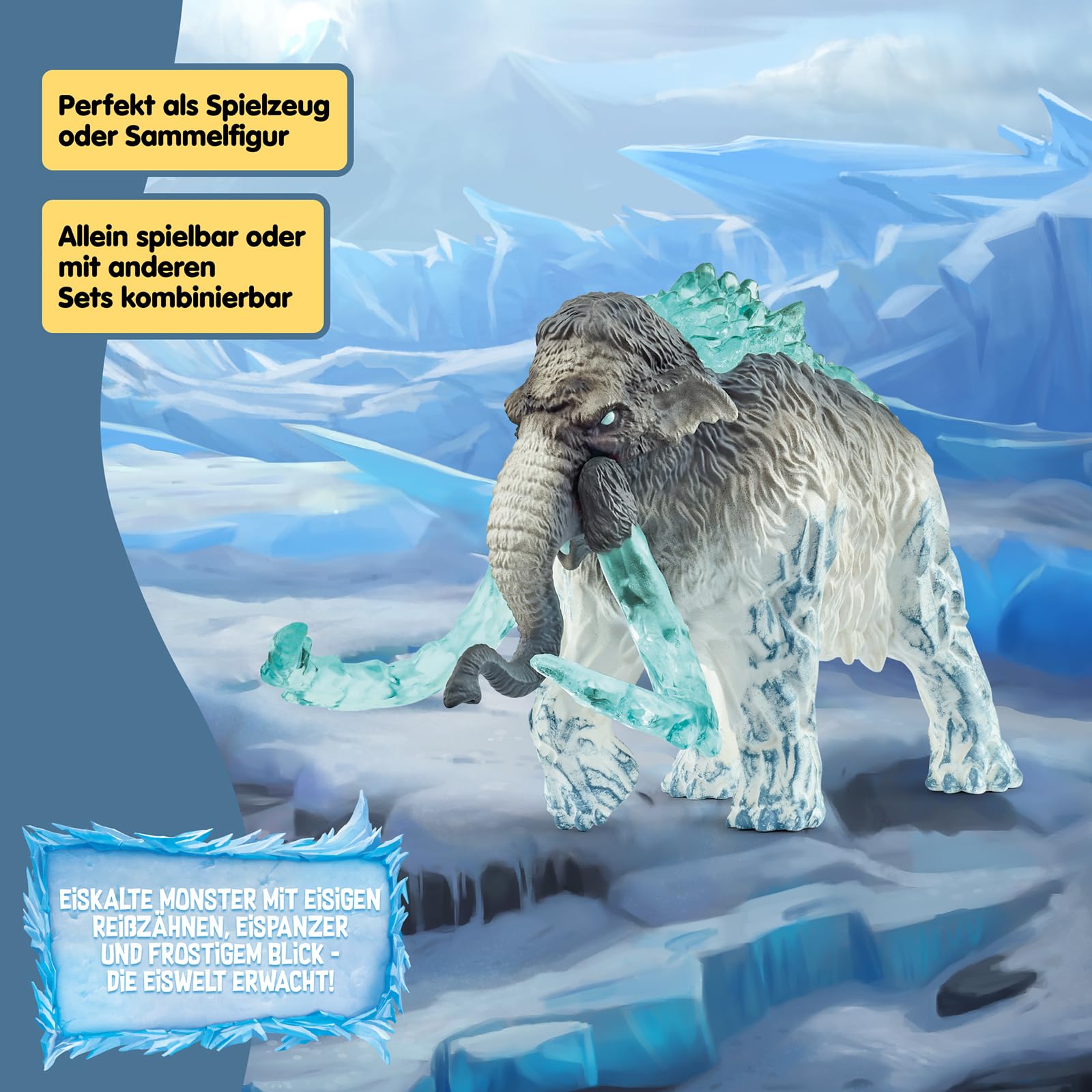 SCHLEICH ELDRADOR Creatures | Frostmammut 70829 | ELDRADOR Monster Spielfigur mit beweglichen Stoßzähnen | tolles Geschenk für Mädchen und Jungen | Spielzeug ab 7 Jahren | 9 x 16 x 11 cm 6