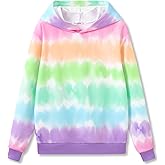 Serdomi Hoodie Sweatshirts for Girls - Soft Long Sleeve Pullover Stylish Butterfly Smiling Face Shirt Size 6-18