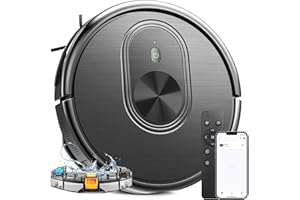 XIEBRO Robot Vacuum and Mop Combo, 3 in 1 Mopping Robotic Vacuum with Schedule, App/Bluetooth/Alexa, 1600Pa Max Suction, Self-Charging Robot Vacuum Cleaner, Slim, Ideal for Hard Floor, Pet Hair, Carpet