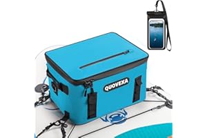 Quovexa Paddle Board Cooler Bag, Sup Cooler, Coolers Deck Bag with 4 Pockets, Kayak Cooler Fits 30 Cans, Deck Coolers Bag for Paddleboard, Paddle Board Accessories with Phone Pouch