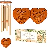 Sisters Gifts from Sister, Sister Birthday Gifts 36" Wind Chime, Bestie Gift for Women, Unique Sisters Gift for Birthday, Christmas, Mothers Day, Wedding, Graduation, Garden Decoration Large Size