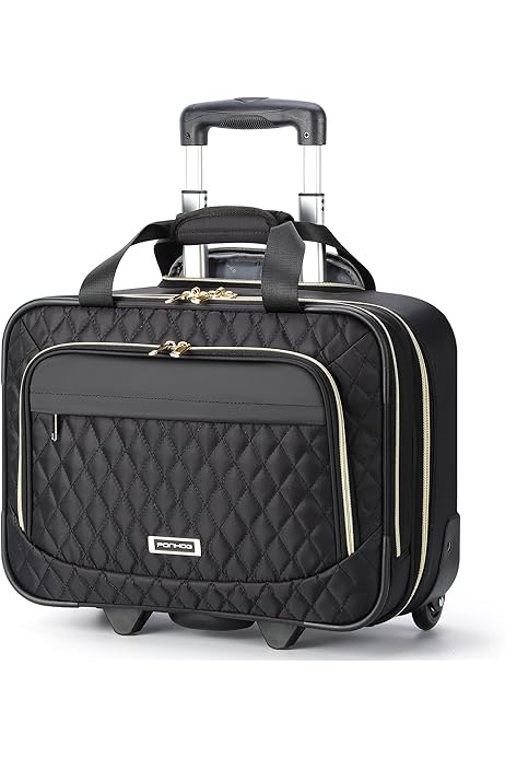 Rolling Laptop Bag Underseat Carry On Luggage Women Men Rolling
