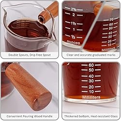 COFISUKI Espresso Shot Glasses 2.5OZ Double Spouts