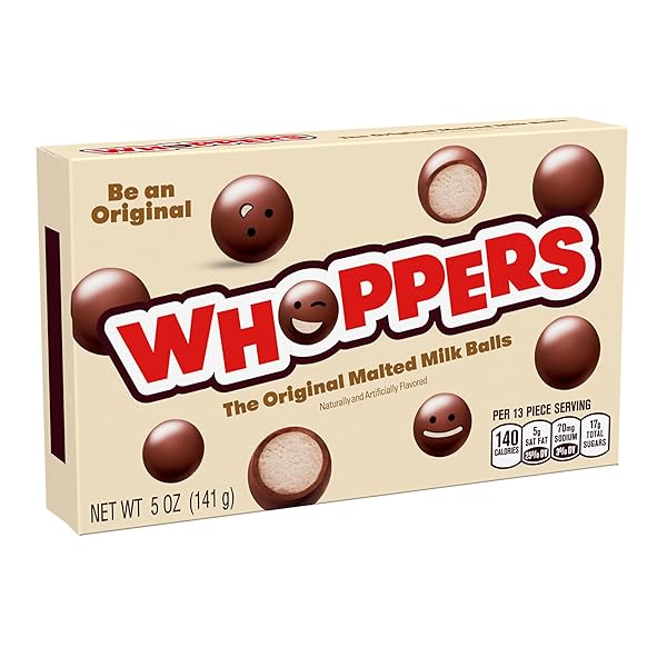 WHOPPERS MALTED MILK BALLS CANDY BOX, 5 OZ