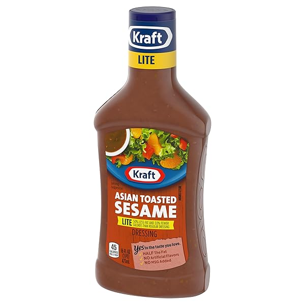 KRAFT REDUCED FAT ASIAN TOASTED SESAME DRESSING, 16 FL OZ BOTTLE