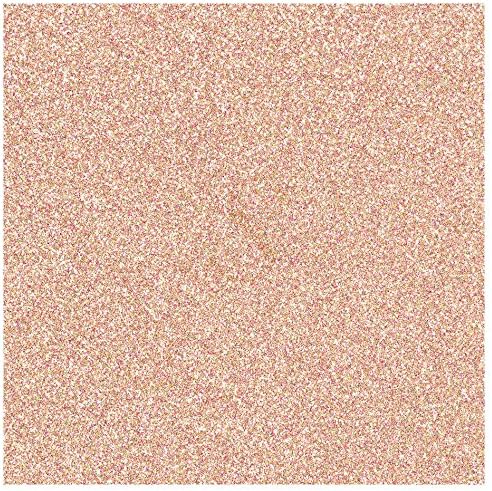 Glitter Glossy Permanent Vinyl 12 Inch x 12 Inch - Rose Gold (Rosy)