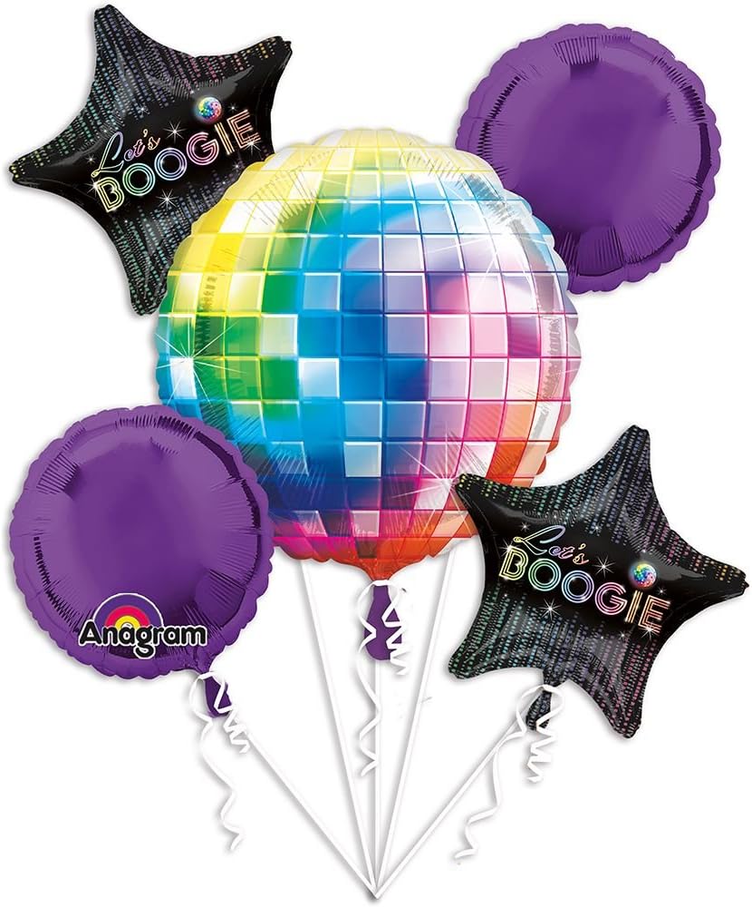 Disco Fever 70s Foil Balloon Bouquets