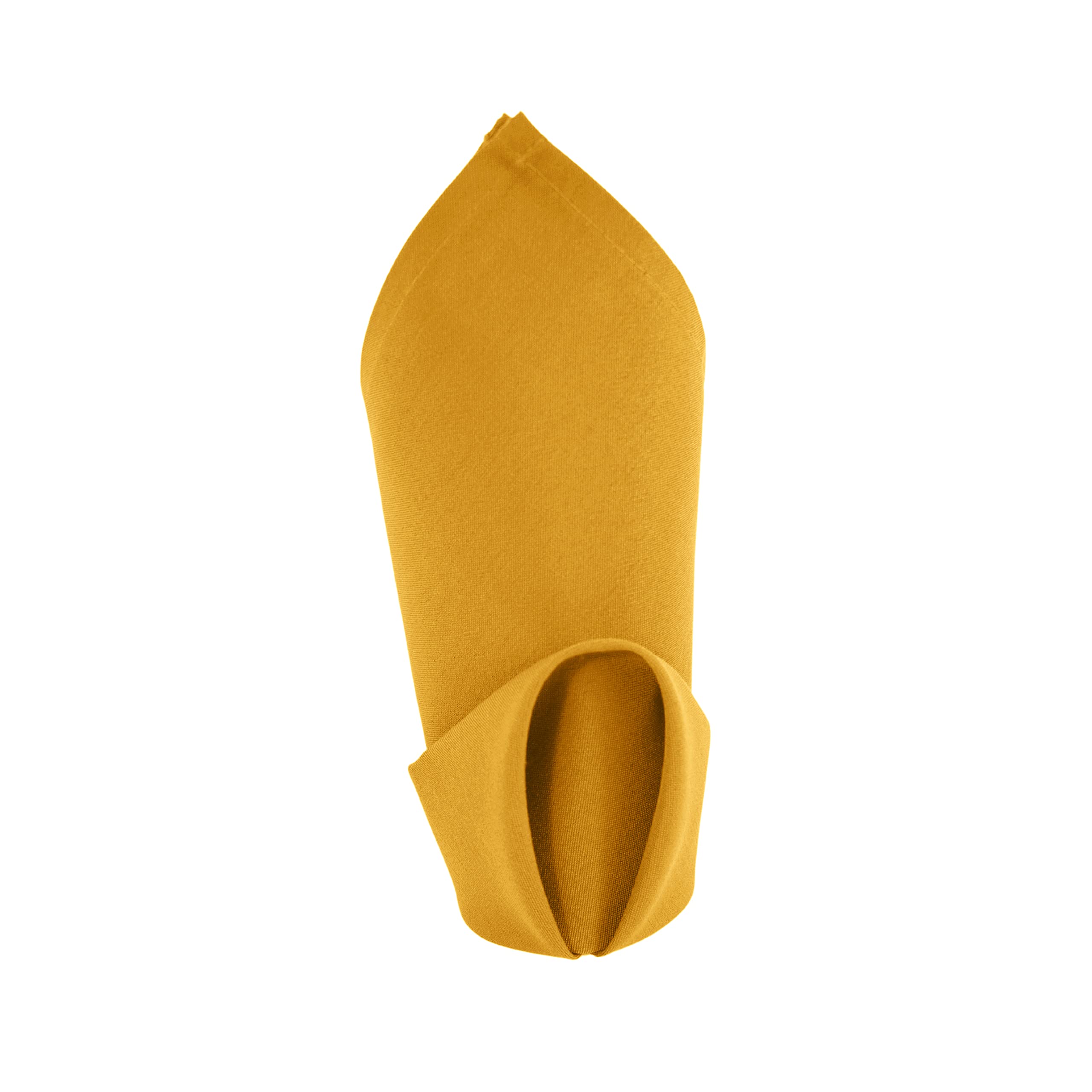 Weavric Cloth Dinner Napkin Bulk, Set of 12, 20 X 20 Inches 51 X 51 cm, Washable Wrinkle-Free Reusable Gold Table Napkins with Hemmed Edge for Wedding, Party, Hotel, Restaurant