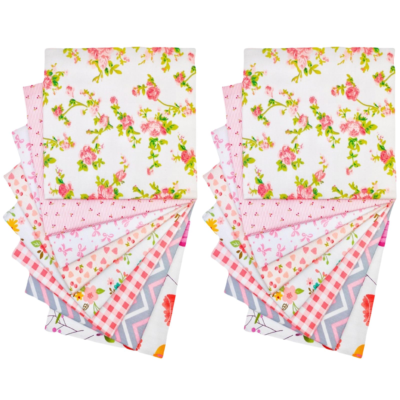 FAIRYGATE Fabric Offcuts Squares Material for Sweing Fat Quarters Cotton Craft Patchwork Different Pattern Cloths DIY Scrapbooking Artcraft C0317