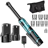 SEESII 3/8" Extended Electric Ratchet Wrench Set 6 in, 40Ft-lbs Cordless Ratchet Wrench Kit w/ 2X 2.0 Ah Battery & Fast Charg