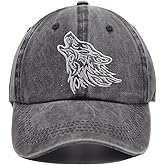 Animal Tribal Wolf Howl Embroidered Unisex Baseball Cap