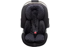 Pro Goleem Infant Car Seat Insert, Baby Head Neck Body Support, Soft Minky Newborn Car Seat Insert, 2-in-1 Reversible, Boys and Girls, Black