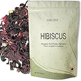 Organic Hibiscus Flowers Herbal Loose Tea by Marcoina - Cut Petals, 56g in Resealable Bag, Caffeine-Free from Egypt - Perfect