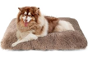 EHEYCIGA Calming Dog Crate Bed XXL Extra Large, Washable Anti Anxiety Dog Pet Bed, Fluffy Dog Pillow Mat with Anti-Slip Botto