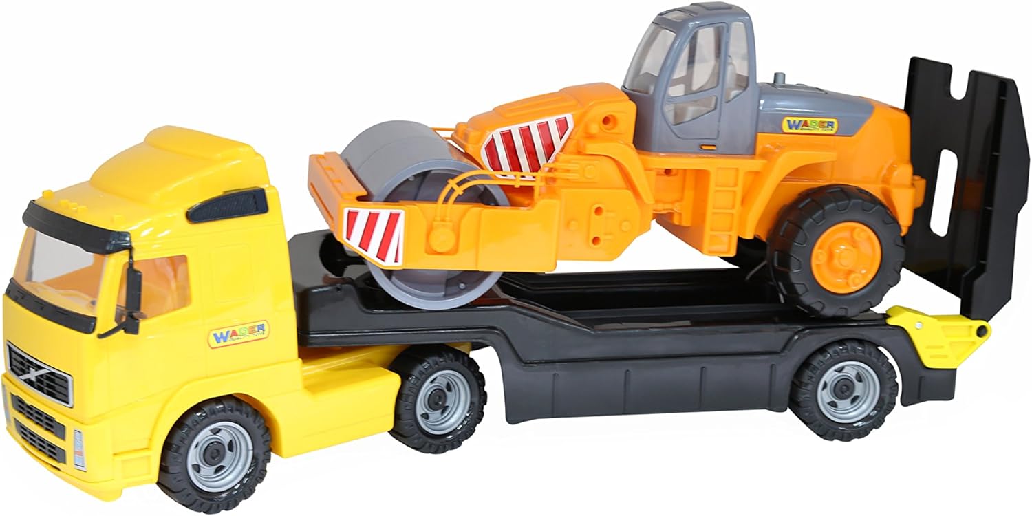 Polesie Polesie36810 Volvo Trailer Truck Plus Road Roller, Multicolor - Image 4