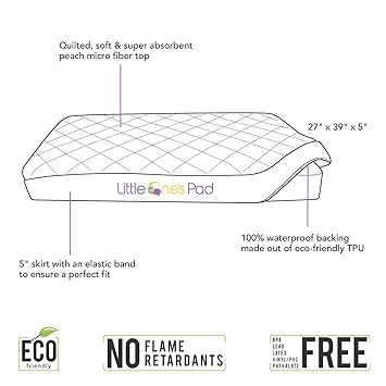 little one's pad pack n play crib mattress cover