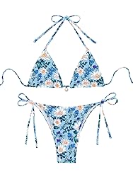 TASHEHE Women's Floral Bikini Set String Triangle