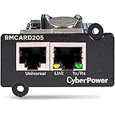 CyberPower RMCARD205 Remote Management Card for UPS Systems &amp; ATS PDUs | Remote Monitoring and Control via Web, SNMP &amp; Network Interface