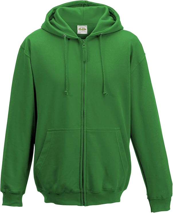 All We Do Is Mens Zipped Hoodie Kelly Green S Amazon.co.uk Clothing