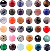 Natural Stone Beads 100pcs Round Genuine Real Stone Beading Loose Gemstones Hole Size 1mm DIY Smooth Bead for Bracelet Necklace Earrings Jewelry Making(Natural Stone Beads Multicolor, 8mm)
