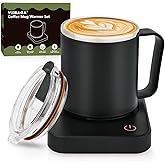 VOBAGA Coffee Mug Warmer Set with Auto Shut Off, 15 oz Coffee Mug Gift Set & 3 Temperature Settings Home Office Desk Accessories Valentine's Day Gift