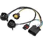 RED WOLF 645-745 Headlight Wiring Harness Socket Fit for 2007-2014 Chevy Silverado GMC Sierra 1500 2500 3500HD, Replace OEM 645745 15841609 25962806 Headlamp LED Bulb Plug Retrofit Adapter