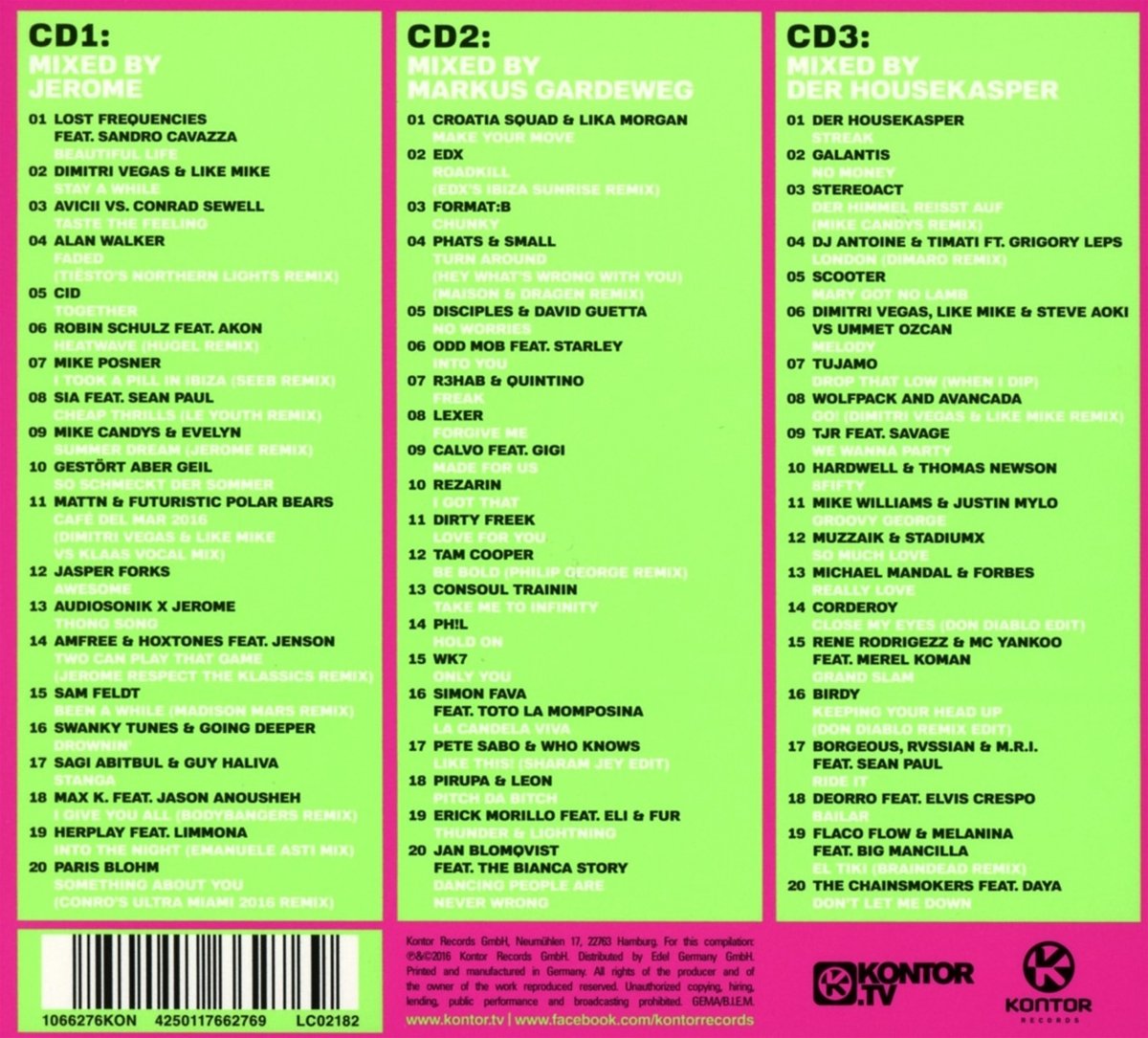 Kontor Top Of The Clubs Vol 71 Kontor Records Ultra Records - label kontor records