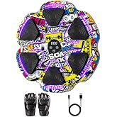 QEIFEII 2026 Music Boxing Machine with Boxing Gloves, Smart Bluetooth Boxing Trainer, Boxing Wall Mount Machine for Adults Kids, Electronic Boxing Target Fitness for Home Office Gym