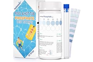 SAYSUMMER Phosphate Test Kit for Pool Hot-Tub: 50 Counts Water Phosphate Test Strips for Swimming Pool - Pool Phosphate Test Kit