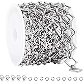 YOUBEIYEE 2 Meters Stainless Steel Chains for Jewelry Making Rhombic Bulk Chain Decorative Craft Chain Roll