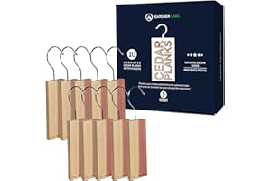 CATCHER LABS. Catcher Labs Cedar Planks | Blocks for Clothes and Storage | Better Than Moth Balls | Cedar Hangers Clothes Moths (10-Pack)