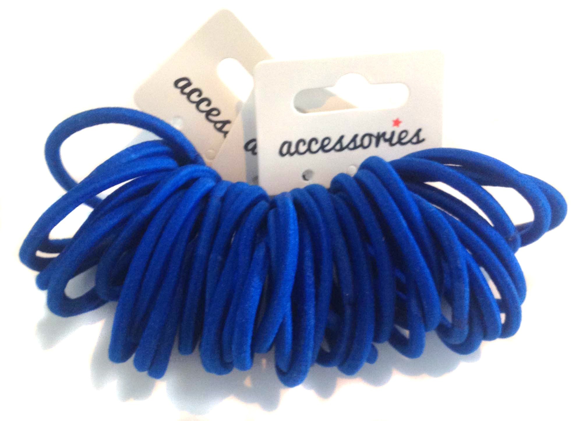 Allsorts® 36 Royal Blue Endless Elastics Hair Bobbles Elastic Bands Hair Accessory