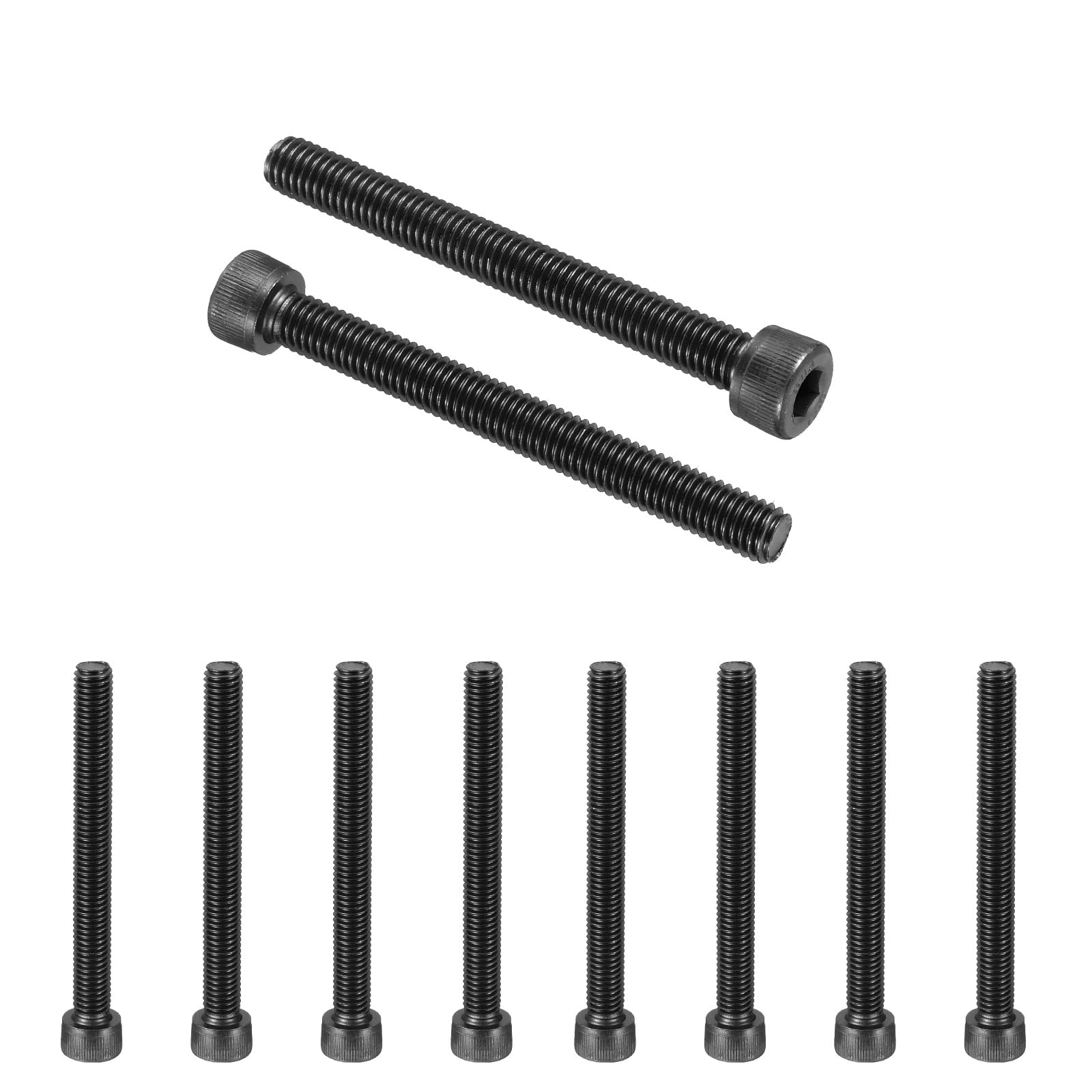 PATIKIL 25 Pcs M8 x 75 mm Hex Socket Head Cap Screws Bolts, 12.9 Grade Carbon Steel Socket Drive Screws, Black Oxide, Full Threads