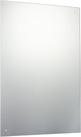 W Waterstone Mirrors Frameless 60 x 90cm Bathroom Mirror with Pre-Drilled Holes