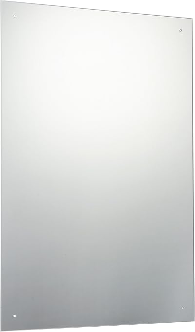 W Waterstone Mirrors Frameless 60 x 90cm Bathroom Mirror with Pre-Drilled Holes