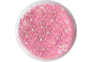 SOURCINGBAY Art Craft Glitter, Star Shape Glitter Confetti for Handcrafts, Home Decoration DIY Cards, Party Festival, Nail Art- 0.35oz (10g) (Pink)