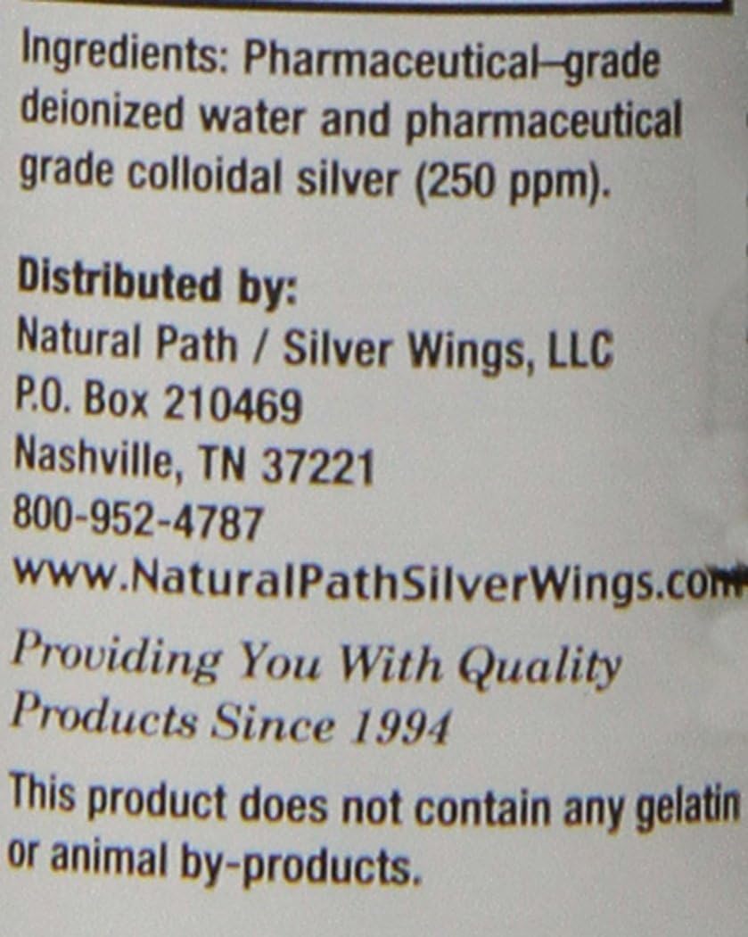 Natural Path Silver Wings Colloidal Silver Mineral Supplement, 250 Ppm, 1 Fluid Ounce: Health & Personal Care