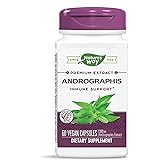 Nature's Way Premium Extract Andrographis Standardized to 10% Andrographolides, 300 mg per serving, 60 Vcaps