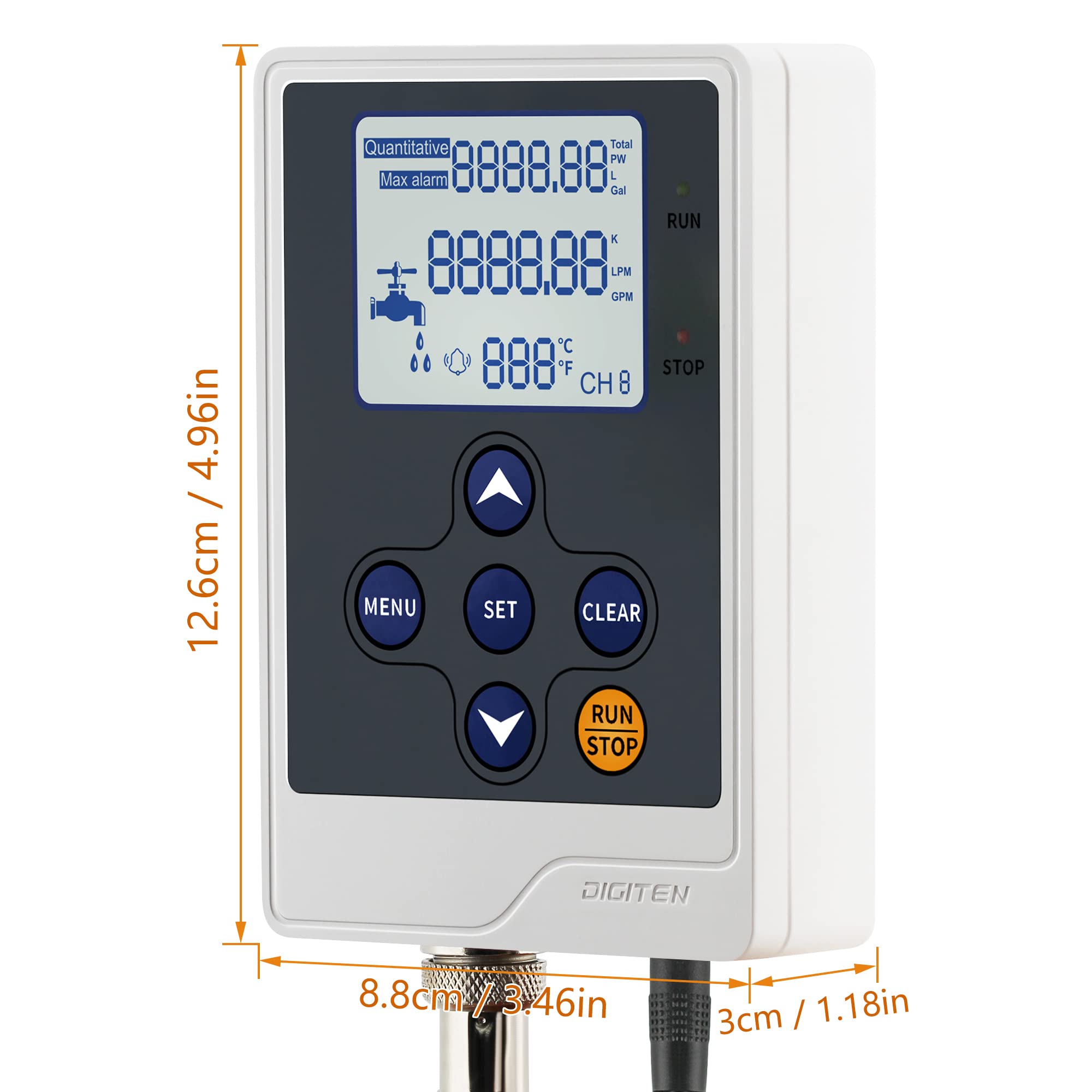 Mua DIGITEN Water Flow Control LCD Display+1/2" Flow Sensor Meter+1/2 ...