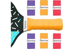 Tannius Pickleball Paddle Grip Tape, 6 Pack Precut Dry Feel Pickleball Grips, Absorbent and Enhanced Pickleball Paddle Overgr
