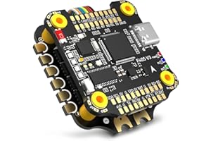 XIANGTAT F405 V4 Flight Controller Stack: 30x30 Bluetooth Stack with 4in1 55A ESC Board,Wireless Betaflight Configuration,Blackbox,Barometer for DJI O3 Air Unit FPV (F405 V4 + 55A Stack)