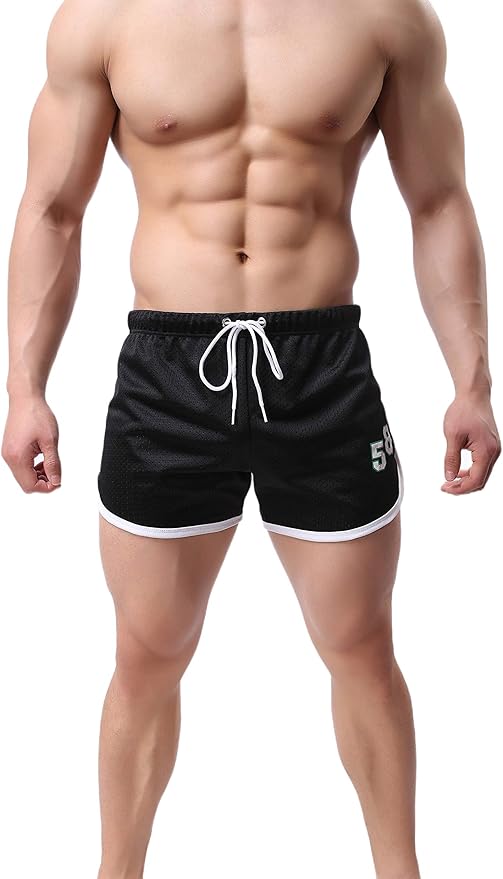 TSLA Mens Active Running Shorts 3 Inch Quick Dry Mesh Jogging Workout