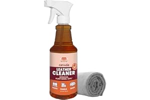 Carvida Leather Cleaner, Non-Toxic, Plant-Based Cleaner and Revitalizing Conditioner for Car Seats, Leather, Vinyl, 16oz