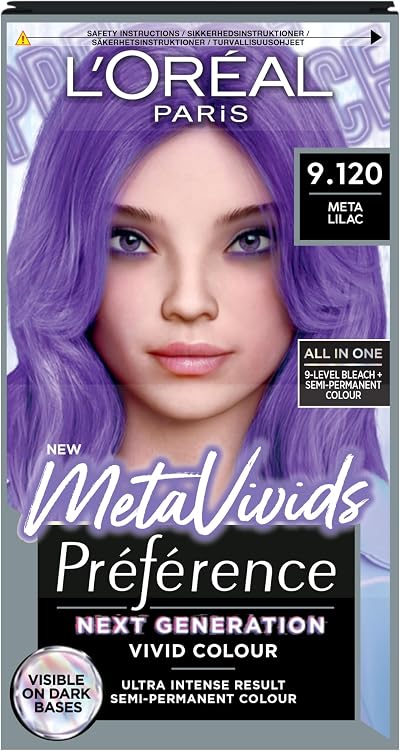 L'Oréal Paris Preference Meta-Vivids 9.120 Lilac Hair Colour Kit 2-in-1