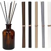 5 Mixed Colors 10inch Diffuser Replacement Sticks - 60Pcs Fiber Reed Fragrance Sticks Refill for Home and Bathroom - Rattan Essential Oil Sticks for Scented Diffuser