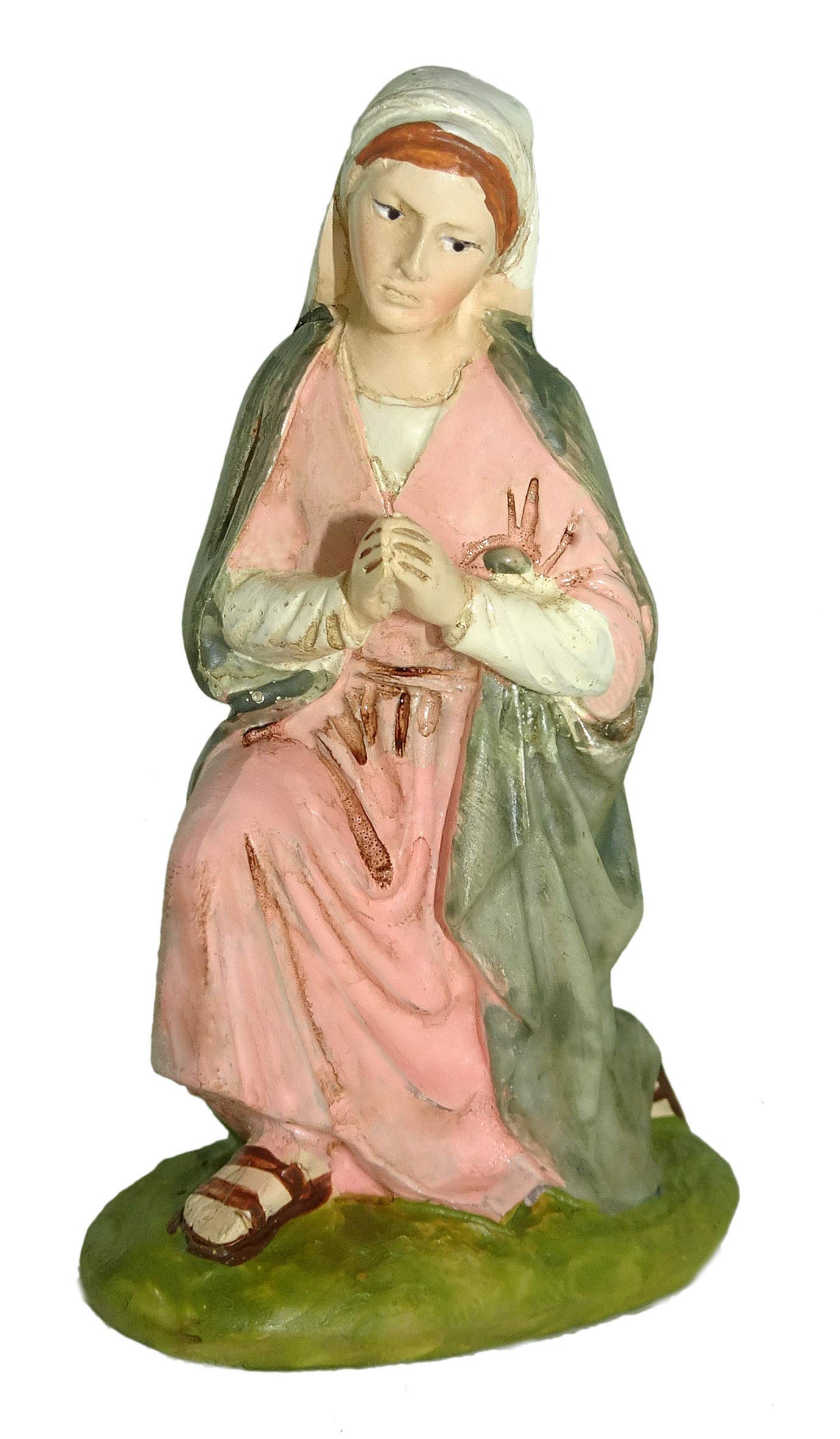 Ferrari & Arrighetti Nativity Scene Figurine: Virgin Mary - Martino Landi Collection - 10 cm