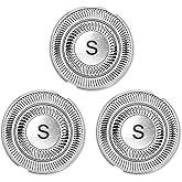 SweetLF 3 Pcs Replacement Shaver Head Blade Cutters IPX7 Waterproof Electric Razor Wet & Dry 3D Men’s Rotary Shaver SW-BC09